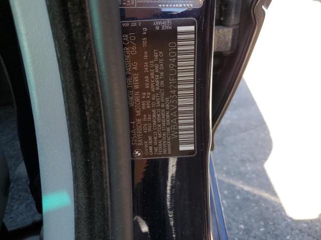 2001 BMW 325 I VIN: WBAAV33421FU94010 Lot: 60153294
