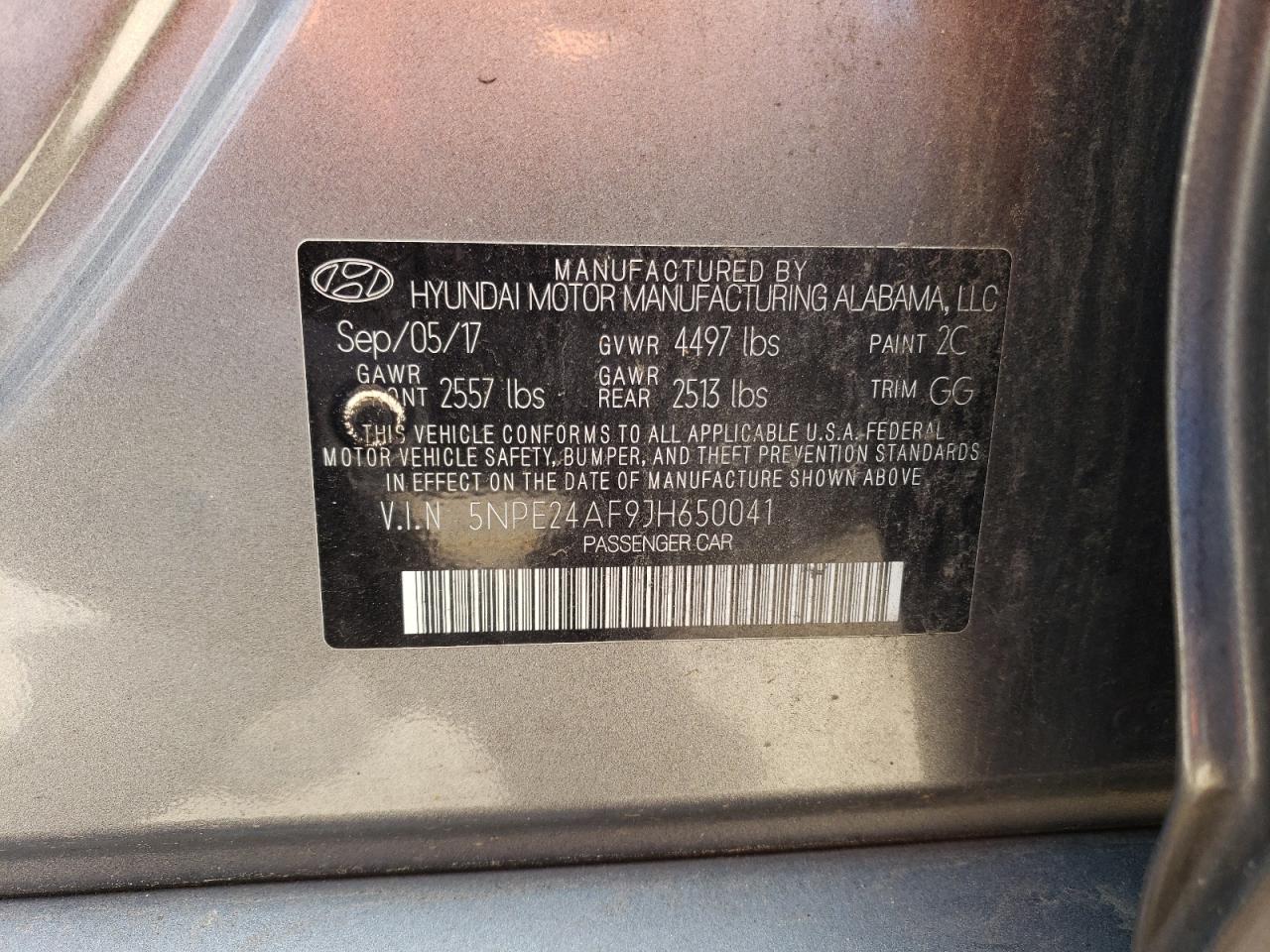 5NPE24AF9JH650041 2018 Hyundai Sonata Se