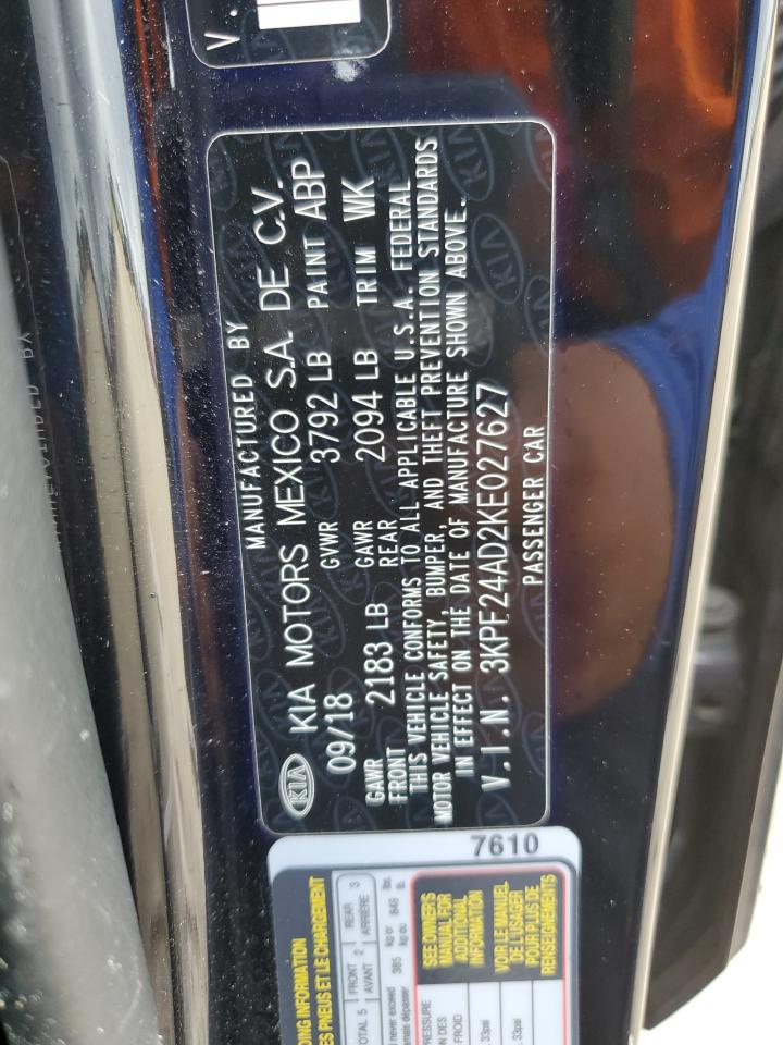 3KPF24AD2KE027627 2019 Kia Forte Fe