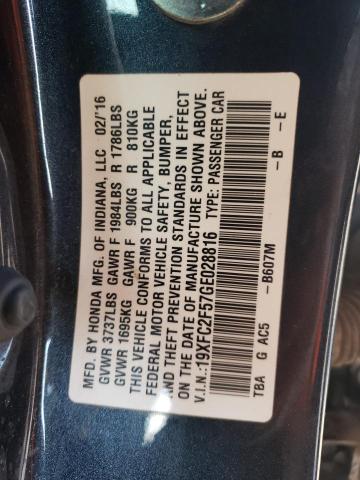 2016 HONDA CIVIC LX - 19XFC2F57GE028816