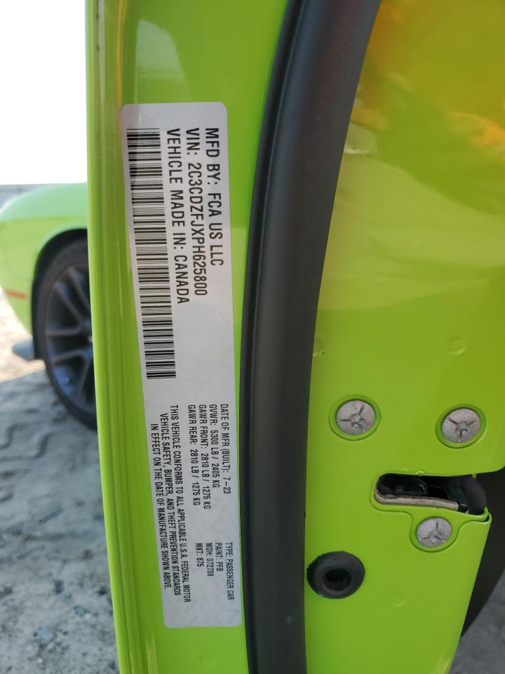 2C3CDZFJXPH625800 2023 Dodge Challenger R/T Scat Pack