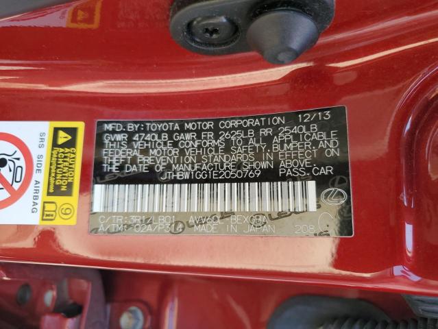 2014 Lexus Es 300H VIN: JTHBW1GG1E2050769 Lot: 59519234