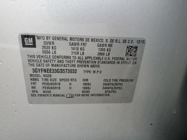 2016 Cadillac Srx Luxury Collection VIN: 3GYFNEE33GS573032 Lot: 60032144