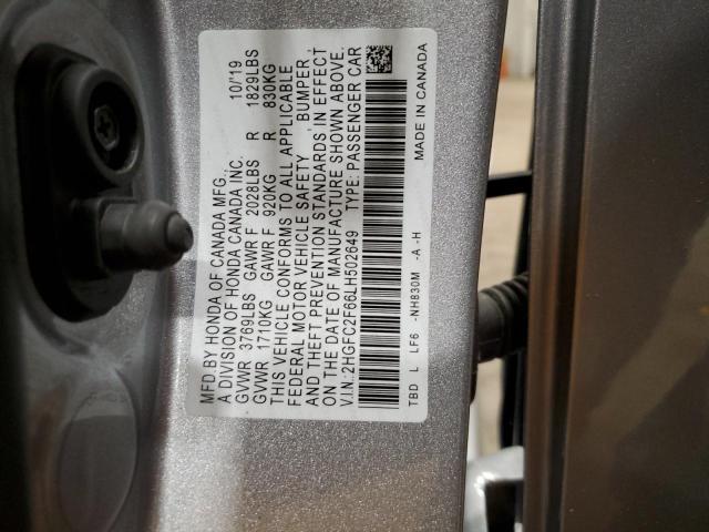 2HGFC2F66LH502649 Honda Civic LX 12