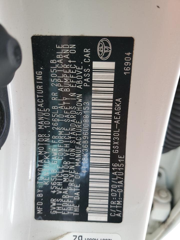 4T1BK36B96U088153 2006 Toyota Avalon Xl