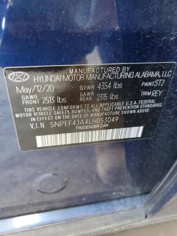 5NPEF4JA4LH053049 2020 Hyundai Sonata Sel