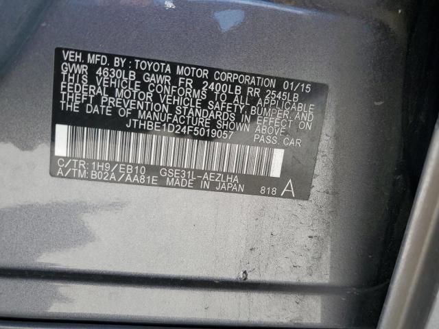 2015 Lexus Is 350 VIN: JTHBE1D24F5019057 Lot: 60263534