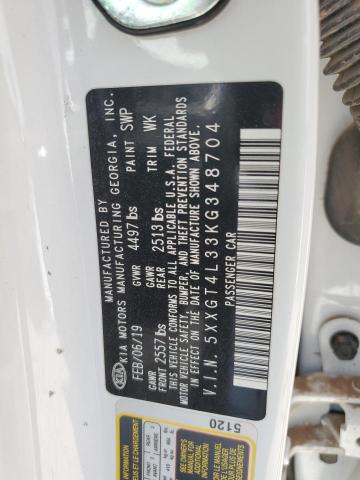 2019 Kia Optima Lx VIN: 5XXGT4L33KG348704 Lot: 57385924