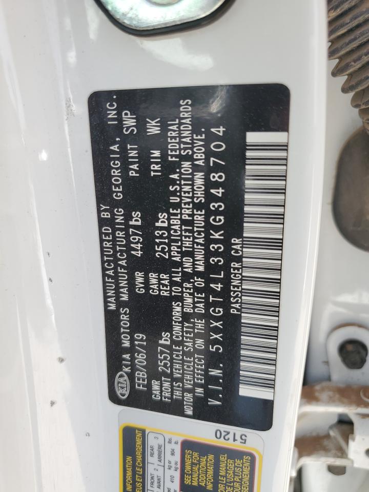 5XXGT4L33KG348704 2019 Kia Optima Lx