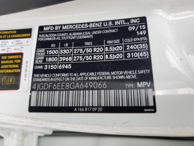 2016 MERCEDES-BENZ GL 450 4MA - 4JGDF6EE8GA649066