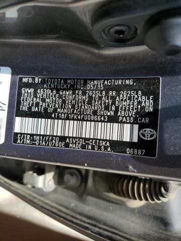 VIN 4T1BF1FK4FU086643 2015 Toyota Camry, LE no.12