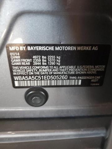 VIN WBA5A5C51ED505260 2014 BMW 5 Series, 528 I no.12