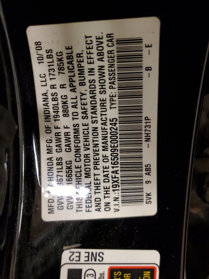 19XFA16509E000245 2009 Honda Civic Lx
