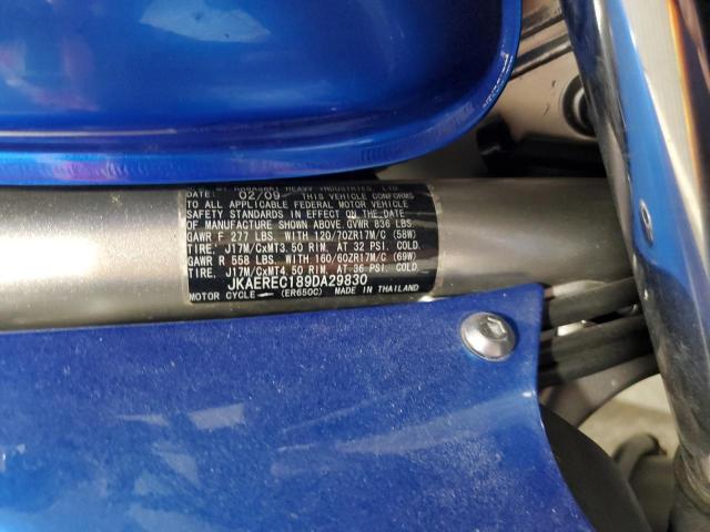2009 KAWASAKI ER650 C - JKAEREC189DA29830