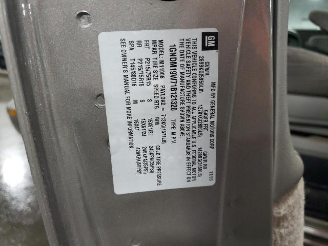 2001 Chevrolet Astro VIN: 1GNDM19W71B121320 Lot: 60147114