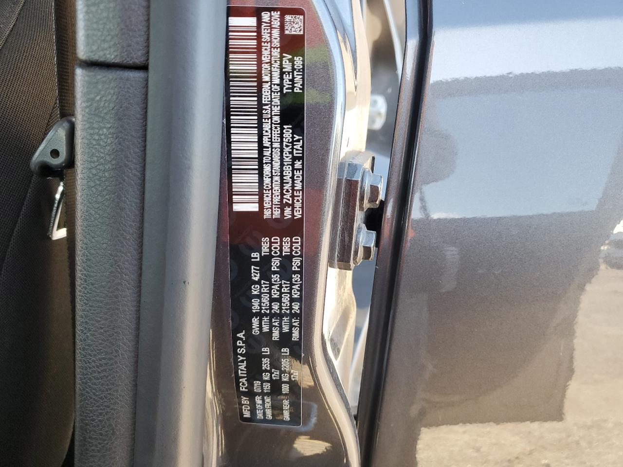 ZACNJABB1KPK75801 2019 Jeep Renegade Latitude