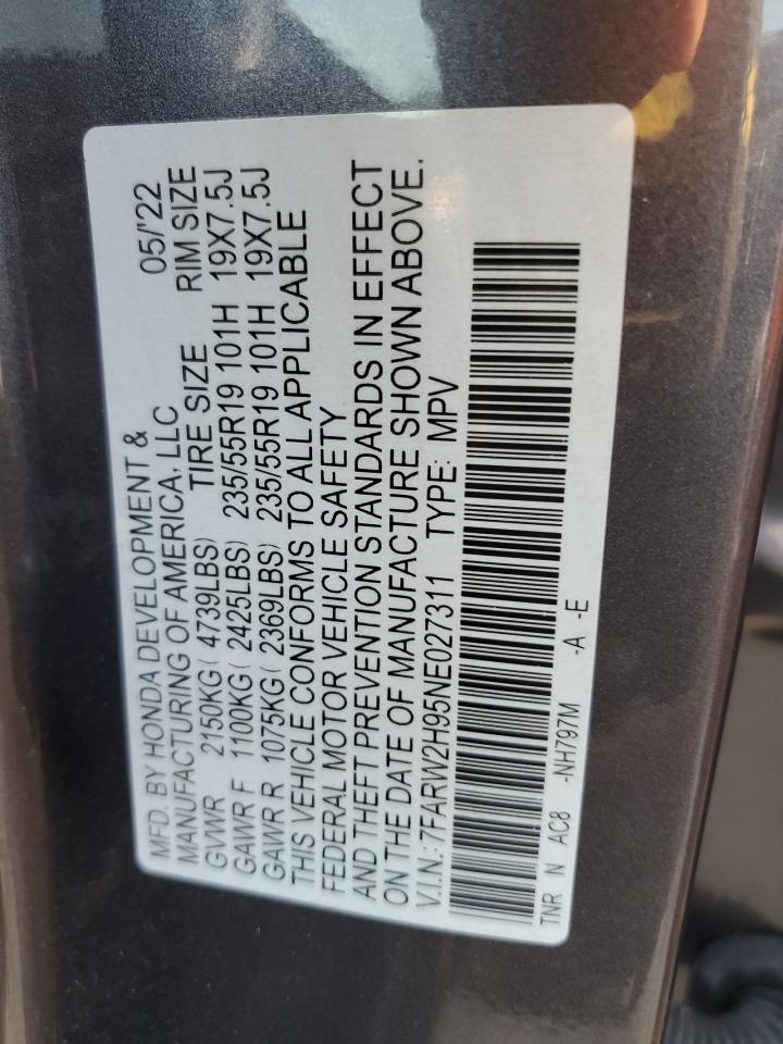 7FARW2H95NE027311 2022 Honda Cr-V Touring