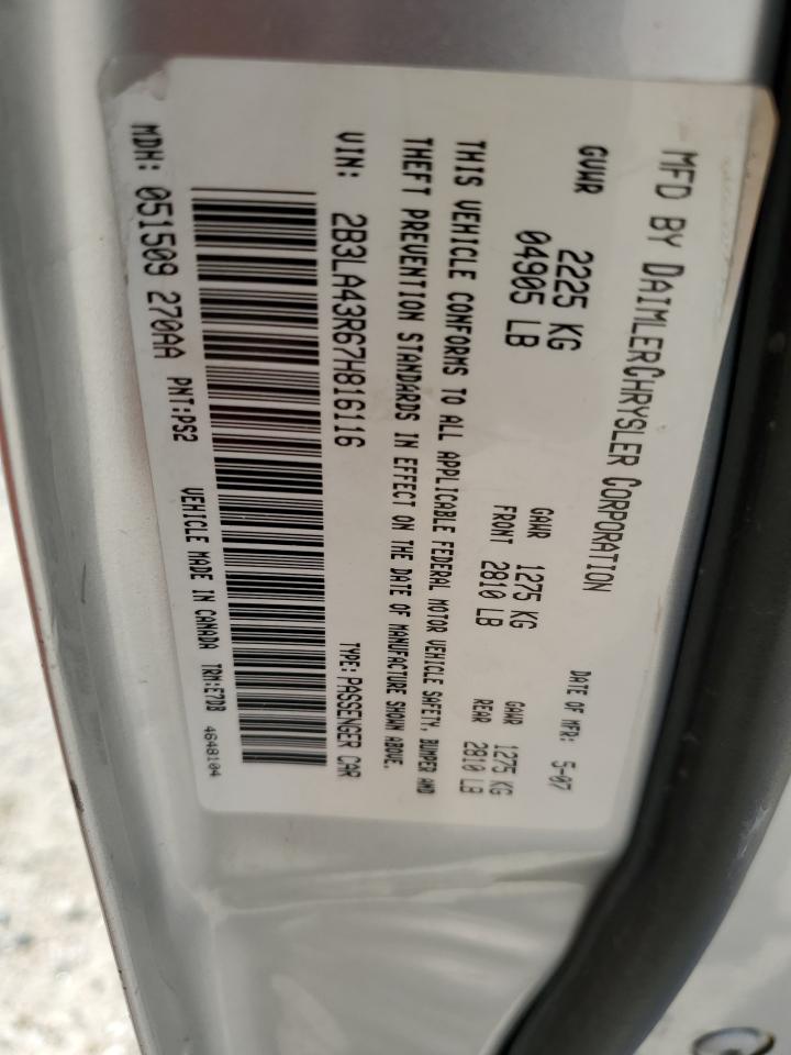 2B3LA43R67H816116 2007 Dodge Charger Se