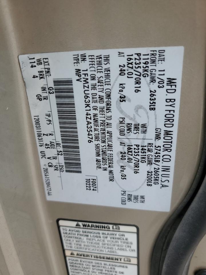 1FMZU63K14ZA35476 2004 Ford Explorer Xlt