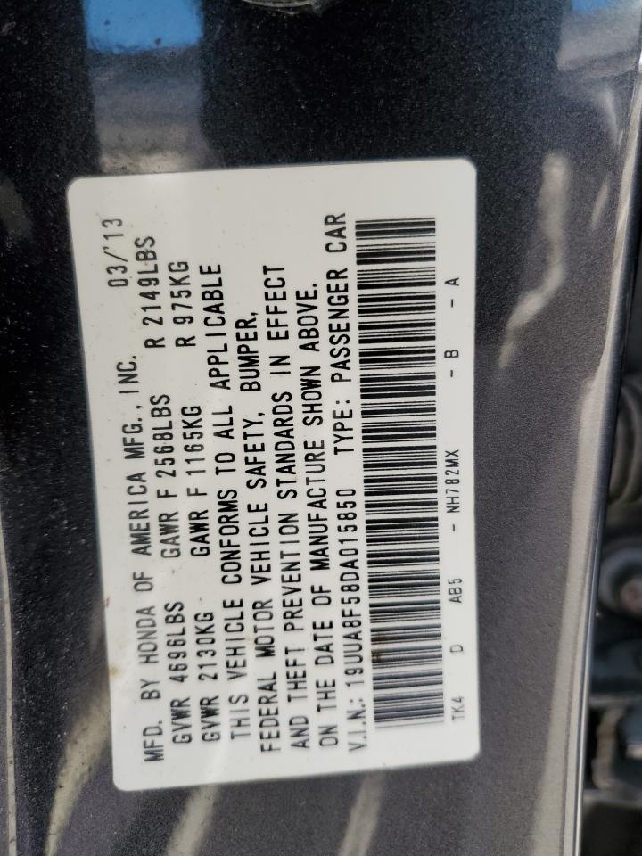 19UUA8F58DA015850 2013 Acura Tl Tech