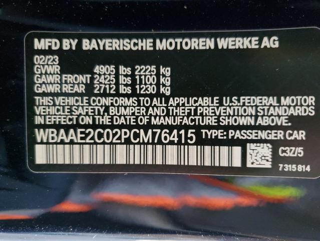 VIN WBAAE2C02PCM76415 2023 BMW 8 Series, 840I no.12