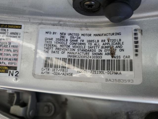 2005 Toyota Corolla Ce VIN: 1NXBR32E85Z416933 Lot: 60463124