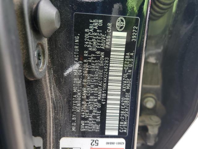 VIN 4T1B11HK4KU246283 2019 Toyota Camry, L no.12