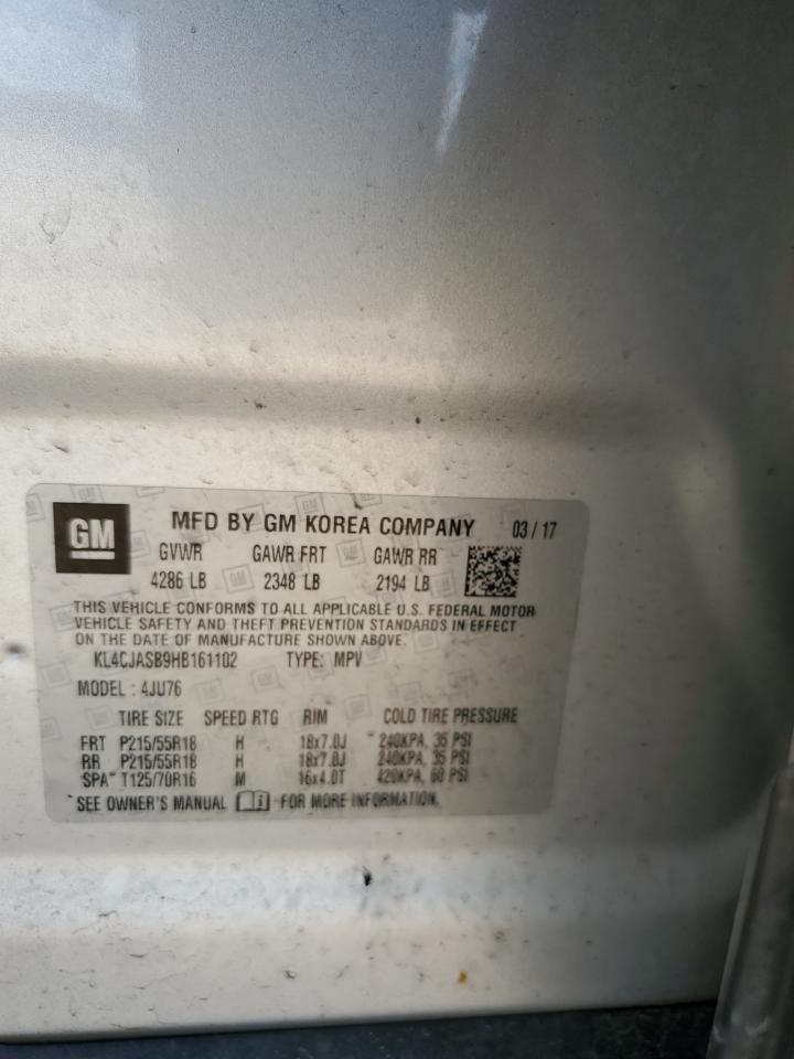 KL4CJASB9HB161102 2017 Buick Encore Preferred