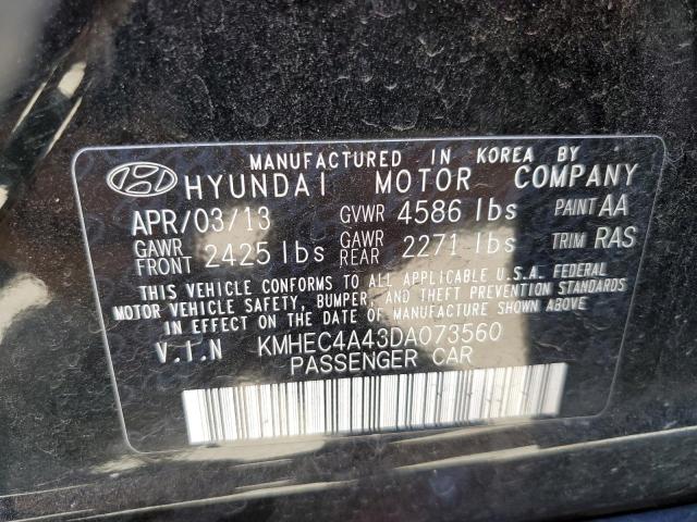 2013 Hyundai Sonata Hybrid VIN: KMHEC4A43DA073560 Lot: 58421104