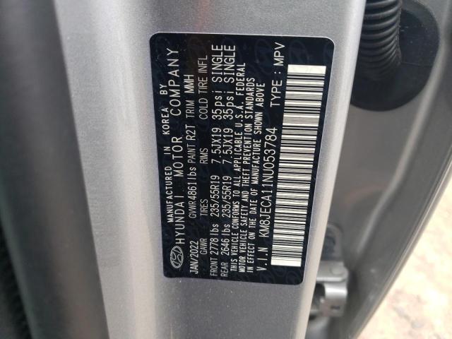 2022 Hyundai Tucson Limited VIN: KM8JECA11NU053784 Lot: 57115024