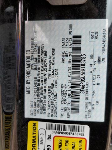 2014 Ford Fusion Titanium Phev VIN: 3FA6P0SU5ER183785 Lot: 60593954