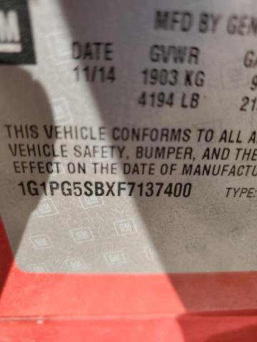 2015 CHEVROLET CRUZE LTZ - 1G1PG5SBXF7137400