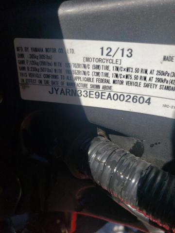 2014 YAMAHA FZ09 JYARN33E9EA002604