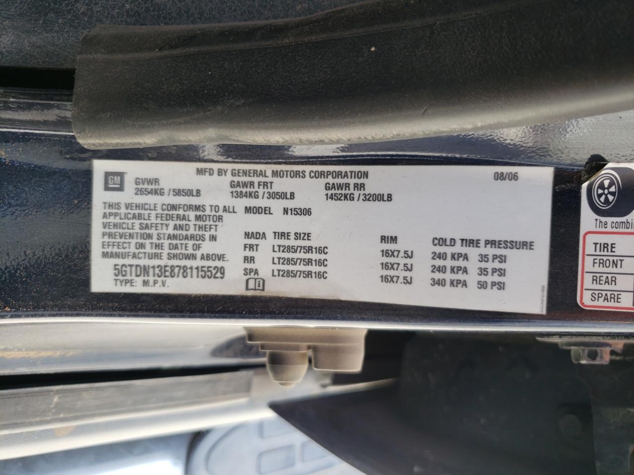 5GTDN13E878115529 2007 Hummer H3