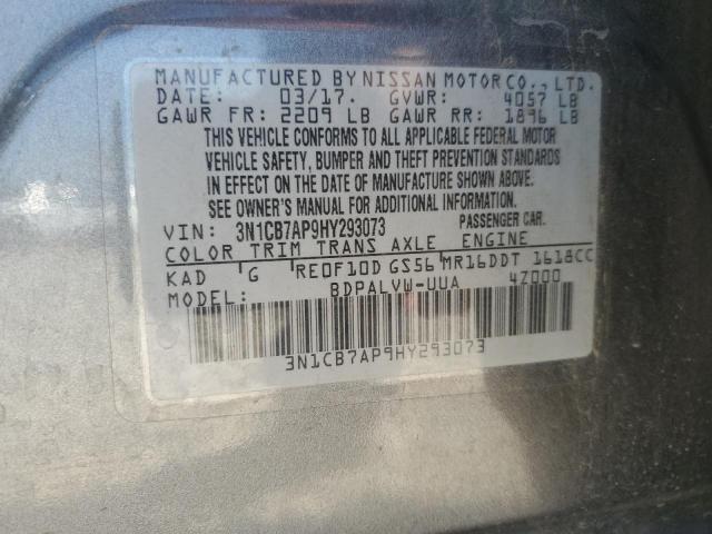 2017 Nissan Sentra Sr Turbo VIN: 3N1CB7AP9HY293073 Lot: 58777754