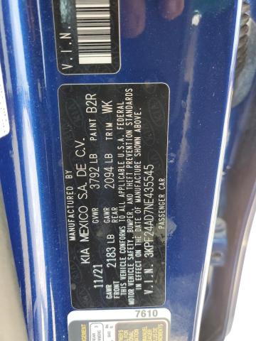 2022 KIA FORTE FE - 3KPF24AD7NE435545