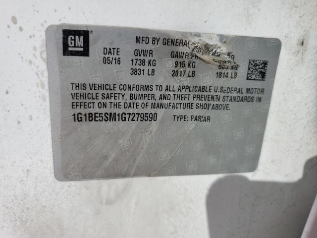2016 CHEVROLET CRUZE LT - 1G1BE5SM1G7279590