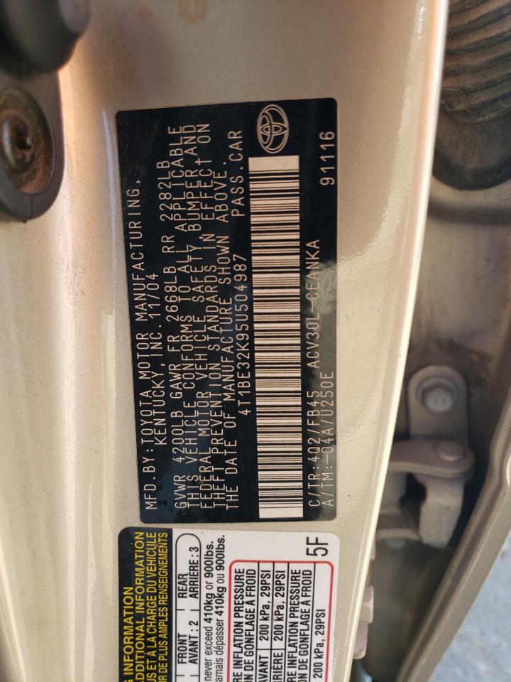 4T1BE32K95U504987 2005 Toyota Camry Le