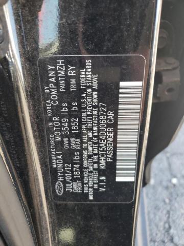 2013 Hyundai Accent Gls VIN: KMHCT5AE4DU068727 Lot: 57836464