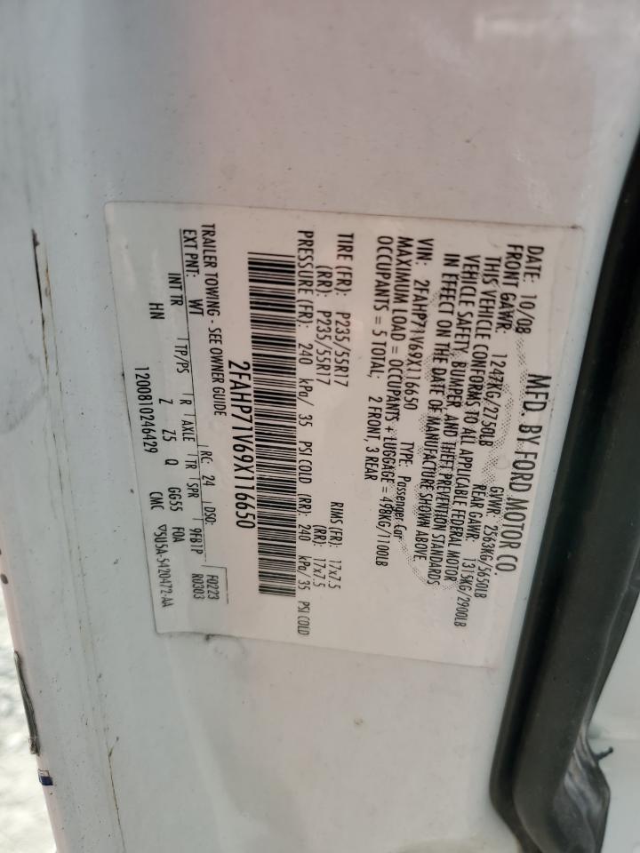 2FAHP71V69X116650 2009 Ford Crown Victoria Police Interceptor