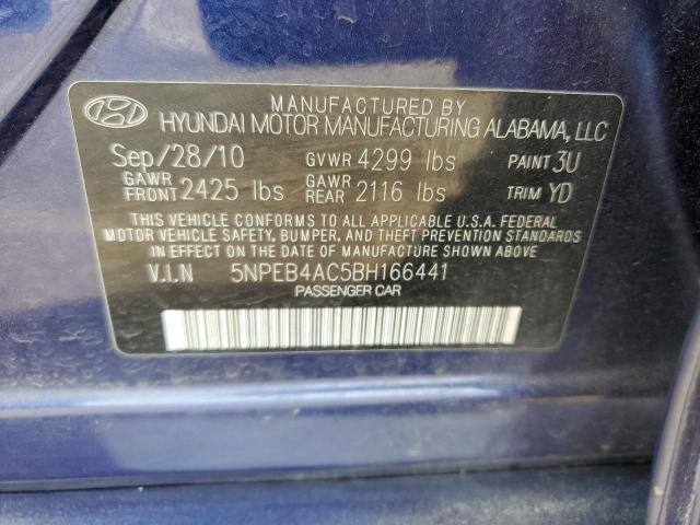 2011 Hyundai Sonata Gls VIN: 5NPEB4AC5BH166441 Lot: 60894534