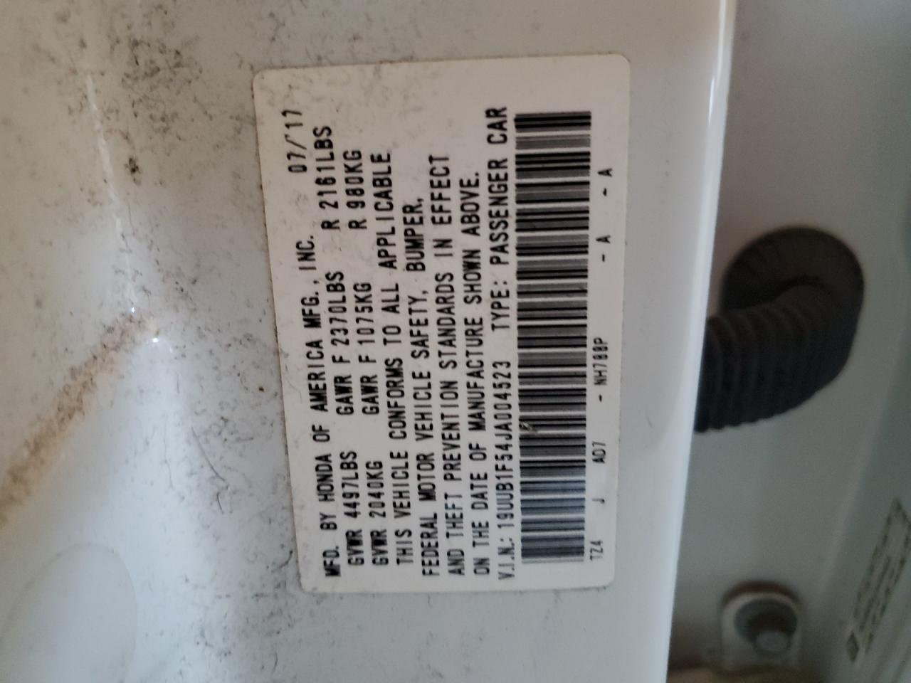 19UUB1F54JA004523 2018 Acura Tlx Tech