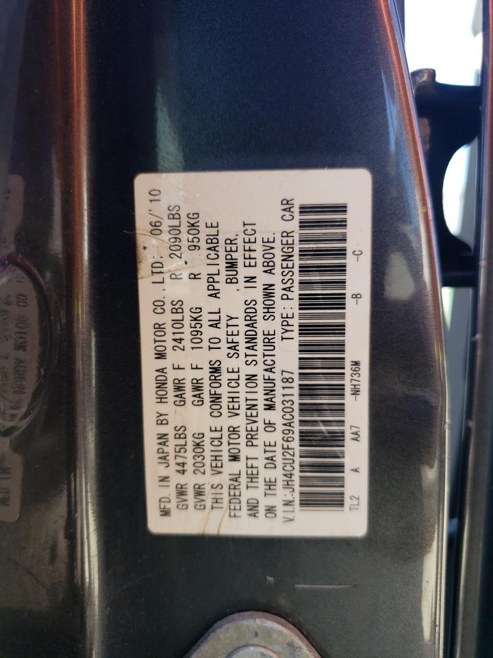 JH4CU2F69AC031187 2010 Acura Tsx