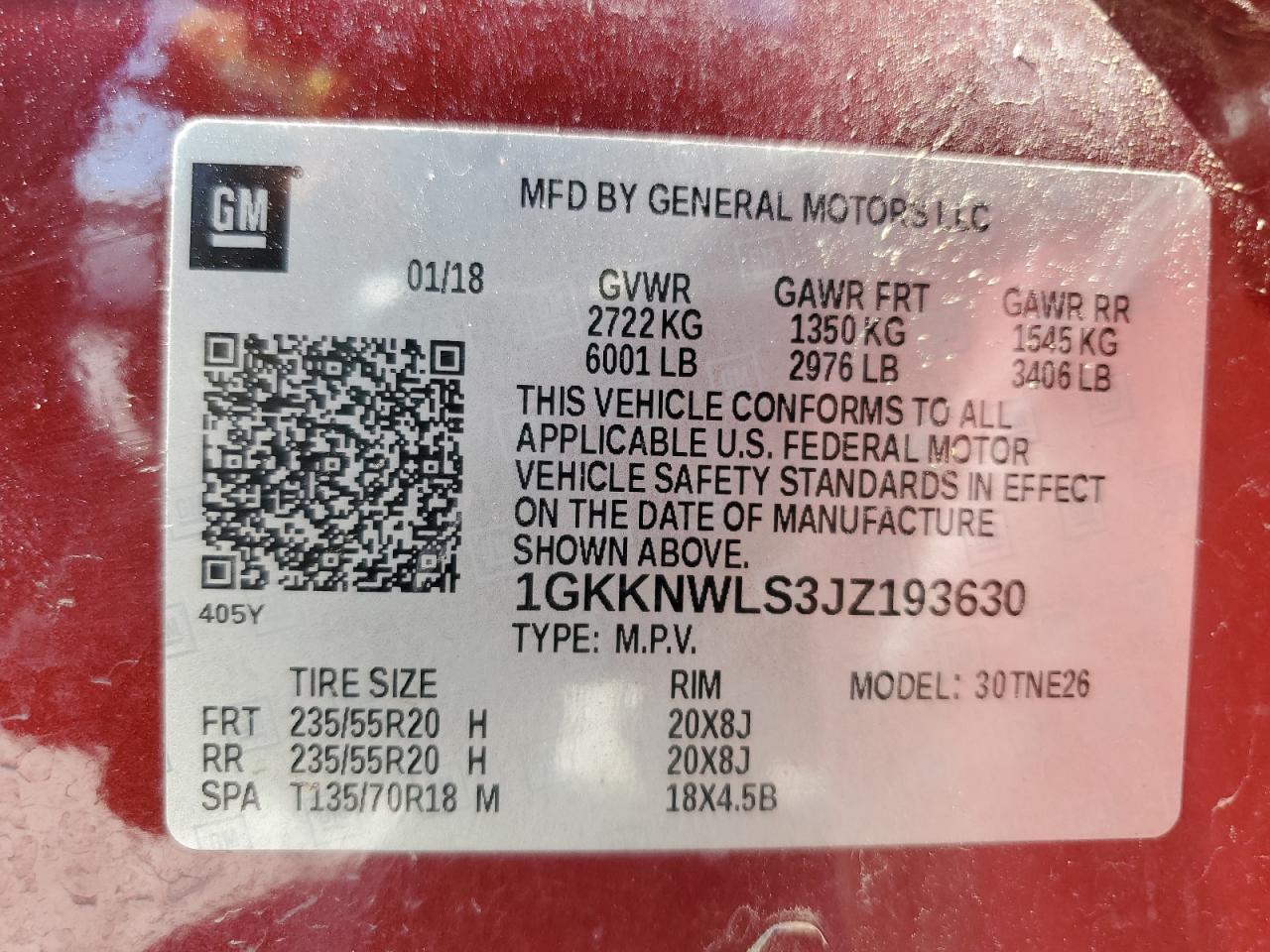 1GKKNWLS3JZ193630 2018 GMC Acadia Slt-2