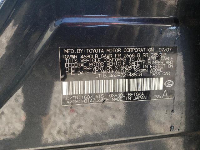 2007 Lexus Es 350 VIN: JTHBJ46G972148808 Lot: 60500084