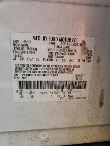 2017 FORD EDGE SEL - 2FMPK3J93HBC11903
