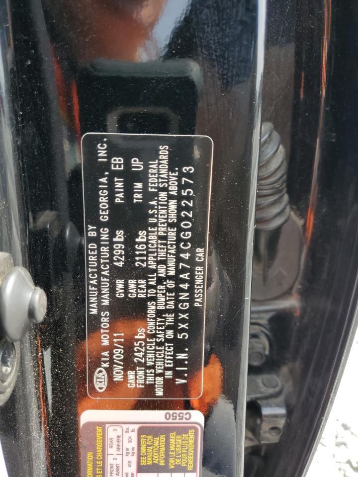 5XXGN4A74CG022573 2012 Kia Optima Ex