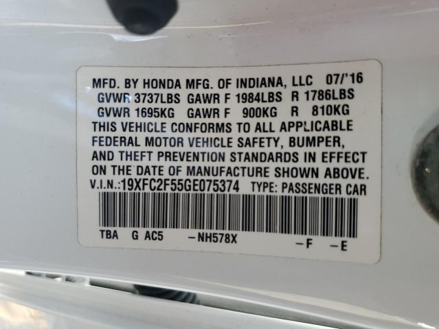 19XFC2F55GE075374 2016 HONDA CIVIC - Image 13