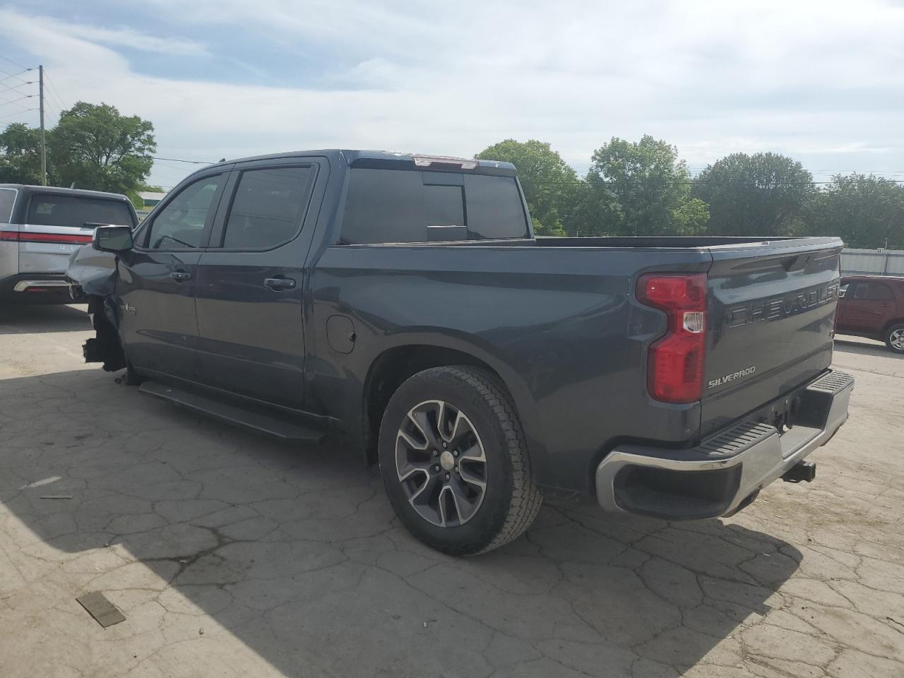 CHEVROLET SILVERADO 2021 blue  gas 3GCUYDED3MG111110 photo #3