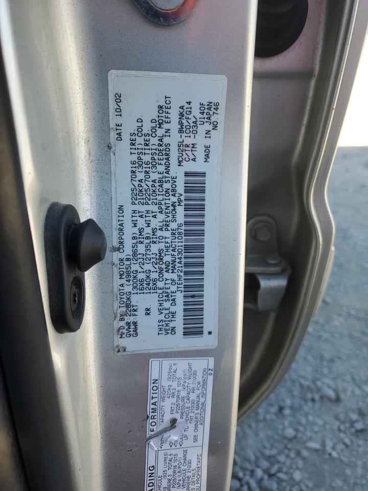 JTEHF21A430110876 2003 Toyota Highlander Limited